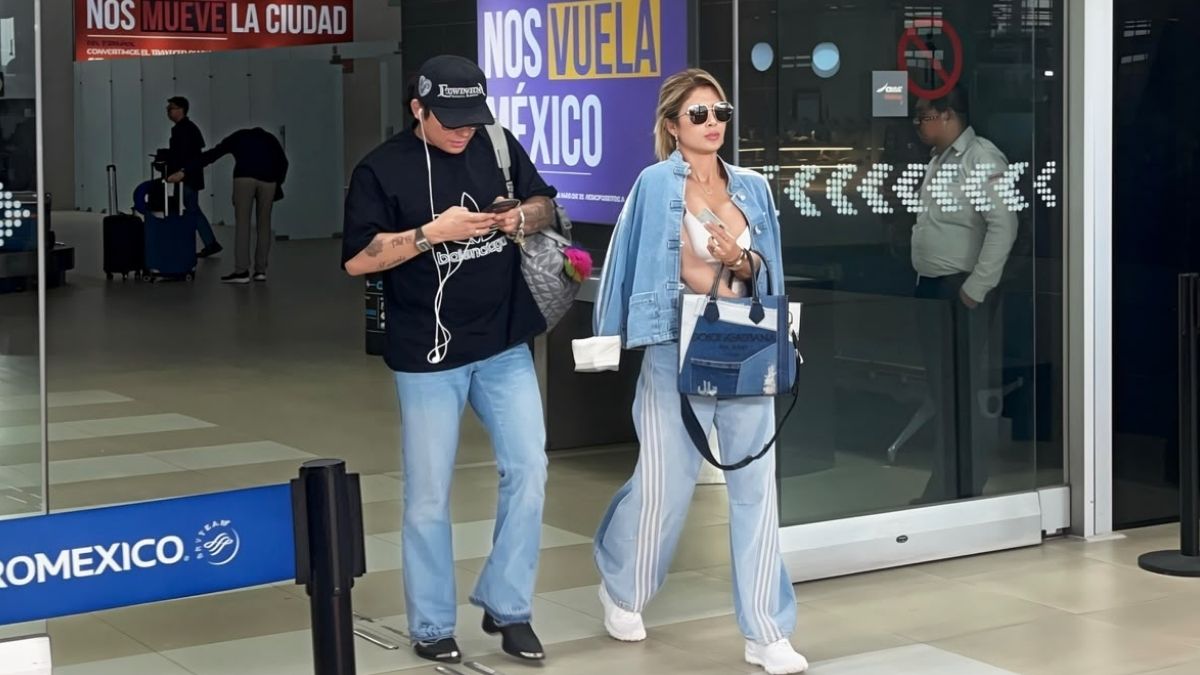 Edwin Luna y Kimberly Flores arribaron juntos a Monterrey tras confirmar una pausa en su matrimonio.
