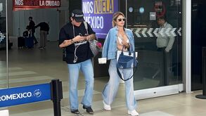 Edwin Luna y Kimberly Flores arribaron juntos a Monterrey tras confirmar una pausa en su matrimonio.