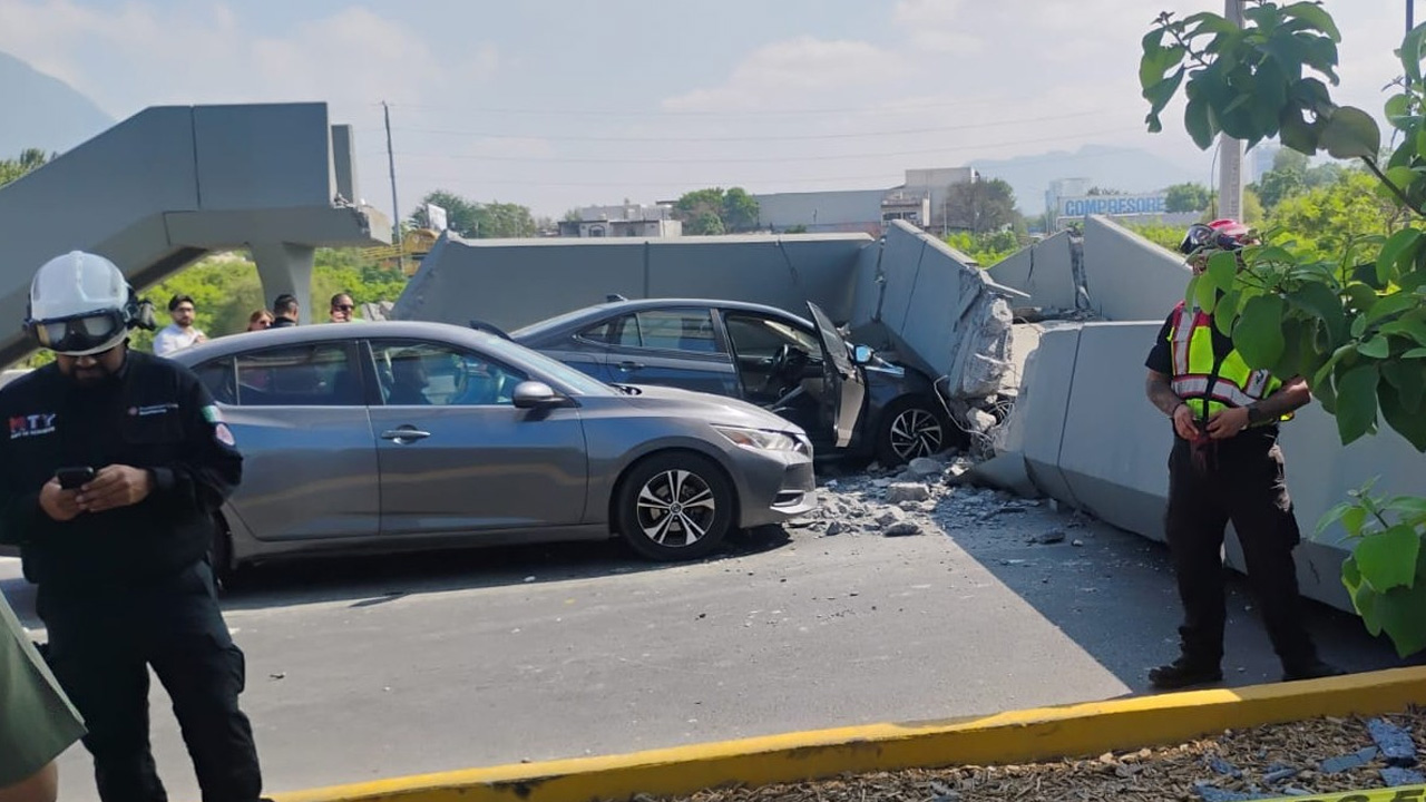 Cae puente peatonal sobre avenida Constitución. TD a las 6 Monterrey, 13 de octubre 2026
