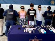 Los detenidos identificados como Miguel Ángel ‘N’, Julio César ‘N’ y Michell ‘N’.| Cortesía
