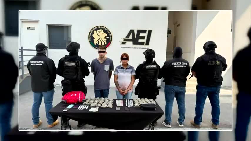 Detienen a pareja en Cadereyta por presunta extorsión y privación de la libertad