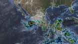 Imagen satelital del huracán Simon en el reporte de las 22:00 h del 11 de octubre |Coordinación Nacional de Protección Civil