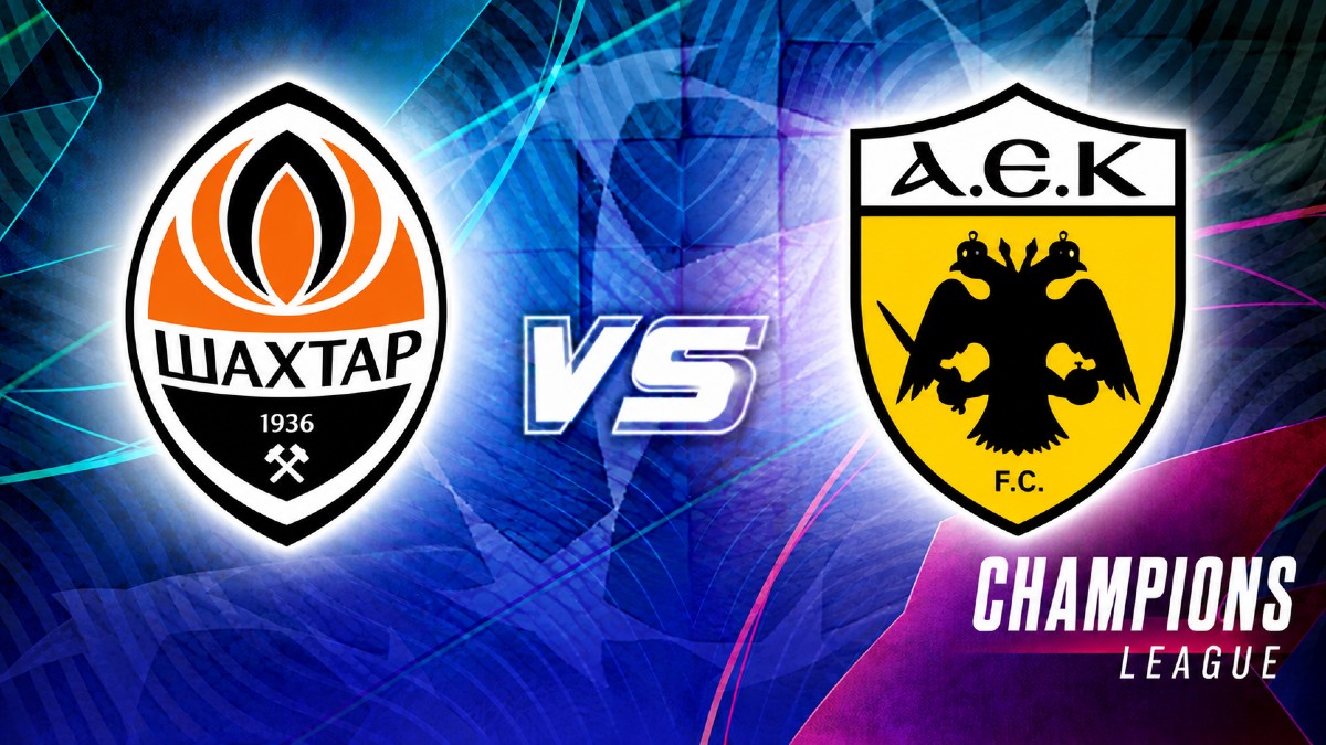 Shakhtar recibe al AEK de Atenas en la Jornada 2 de la Champions League 2026/2027