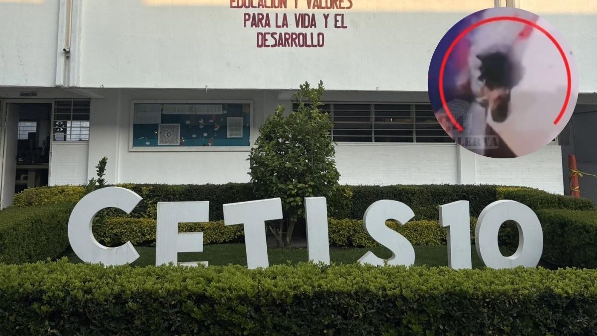Un sujeto amagó con un arma de fuego a alumnos del CETIS 10 durante riña.