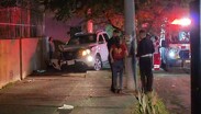 La camioneta fue embestida mientras circulaban por la calle Belisario Domínguez en Guadalajara