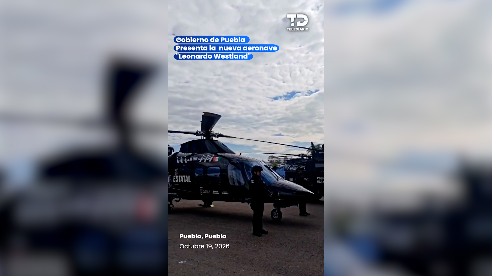 Gobierno de Puebla presenta la nueva aeronave ‘Leonardo Westland’