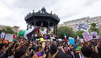 Muchos de los manifestantes reprocharon los actos de violencia durante la movilización.