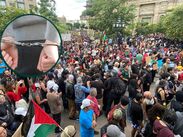 Las personas detenidas se menciona que fueron infiltradas para realizar caos y violencia dentro de la marcha