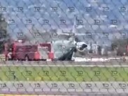 Avión aterriza de emergencia en Aeropuerto de Toluca.