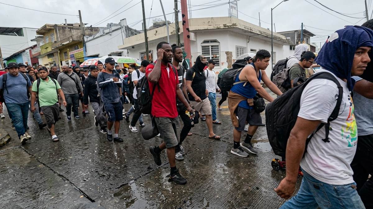 Familias con niñas, niños y adolescentes forman parte de la caravana migrante Sin Fronteras que partió de Tapachula, Chiapas |