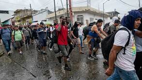 Familias con niñas, niños y adolescentes forman parte de la caravana migrante Sin Fronteras que partió de Tapachula, Chiapas |