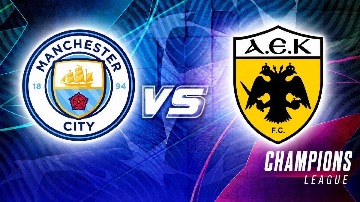 Manchester City recibe al AEK de Atenas en la Jornada 3 de la Champions League 2026/2027