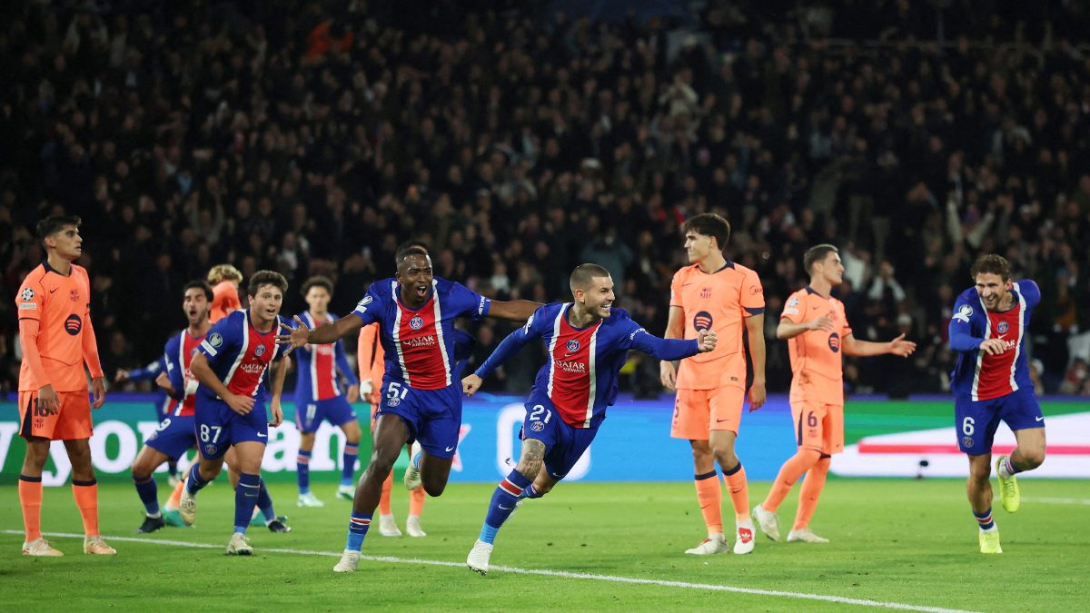 PSG le ganó el partido de Champions al Barcelona en los últimos 10 minutos / Reuters