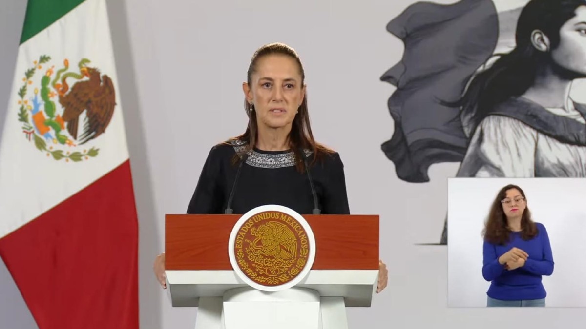 Claudia Sheinbaum en la Mañanera del Pueblo.
