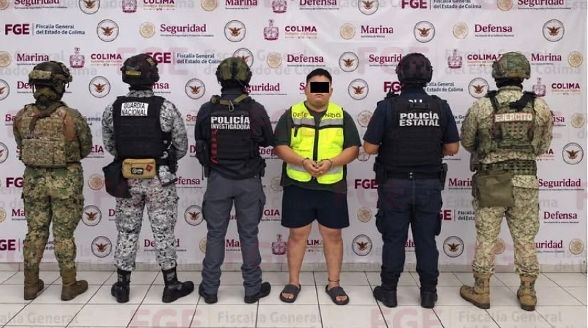 El expolicía detenido en Colima fue identificado como Rubén Emanuel ‘N’, de 26 años de edad | Fiscalía del Estado de Colima