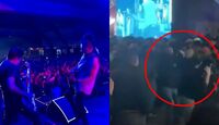 Sujetos desatan riña en concierto de Panteón Rococó en Pachuca.