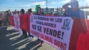 El bloqueo comenzó alrededor de las 03:00 de la tarde en los carriles con sentido de circulación de Pesquería hacia Apodaca.