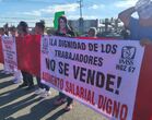 El bloqueo comenzó alrededor de las 03:00 de la tarde en los carriles con sentido de circulación de Pesquería hacia Apodaca.