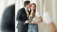 La pareja compartió la llegada de Raquel, su tercera hija.