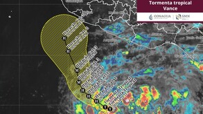 El SMN contempla que la tormenta tropical Vance se fortalezca hasta convertirse en un huracán categoría 3