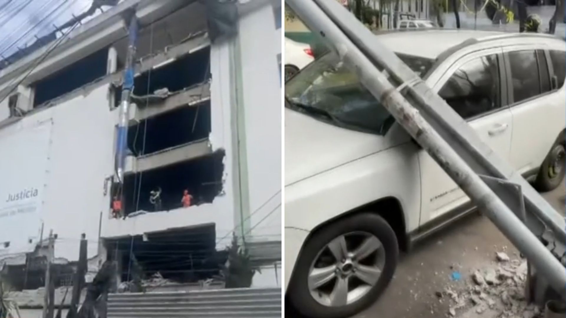 Tráiler tira fachada de la Fiscalía en CdMx y aplasta vehículo en la colonia Doctores. TD Nocturno CdMx, 22 de octubre 2026