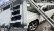 Tráiler tira fachada de la Fiscalía en CdMx y aplasta vehículo en la colonia Doctores. TD Nocturno CdMx, 22 de octubre 2026