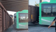 Tren impacta camión urbano en Libramiento