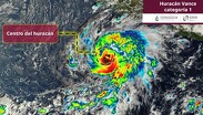 La circulación del Huracán Vance refuerza la probabilidad de chubascos y lluvias puntuales fuertes en México