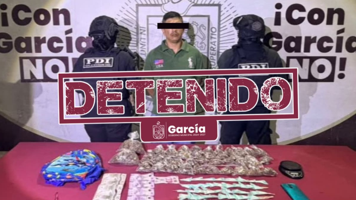 Los elementos le aseguraron una mochila que contenía diversas dosis de droga