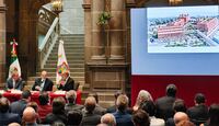 El presidente municipal José Chedraui y el empresario Carlos Slim presentan el proyecto San Francisco de Grupo Carso en Puebla | Óscar Rodríguez