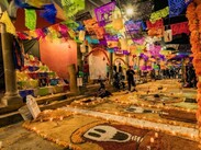 Celebración de Día de Muertos en Sayula con tapetes de aserrín. | festival de las Almas