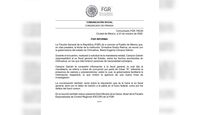 FGR emitió un comunicado.| Cortesía