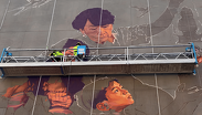 Mural de 20 metros en Santa Lucia por Marypaz Tello