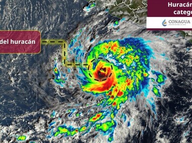 La circulación del Huracán Vance refuerza la probabilidad de chubascos y lluvias puntuales fuertes en México