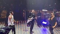 Mario Domm, Samo y Pablo Hurtado durante el arranque de su gira de despedida en Monterrey.