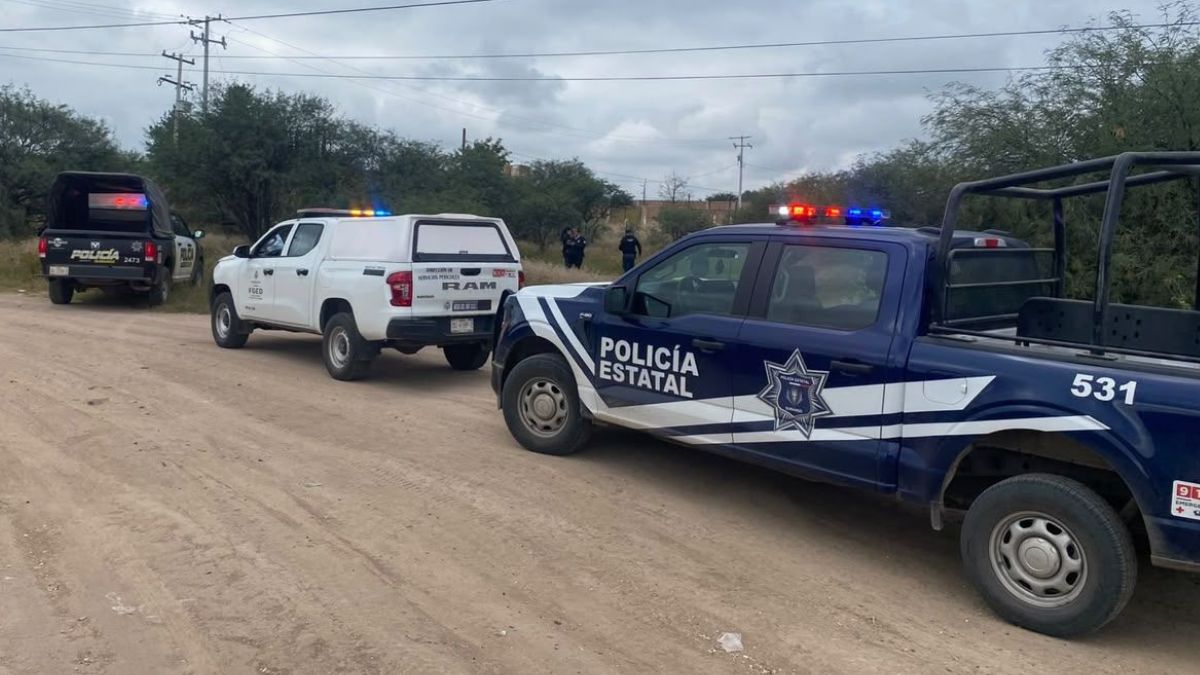 Agentes de la Fiscalía y corporaciones policiales resguardaron la zona en el tramo a El Mezquital durante las diligencias periciales.