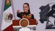 Claudia Sheinbaum durante la Conferencia del Pueblo el 26 de octubre.