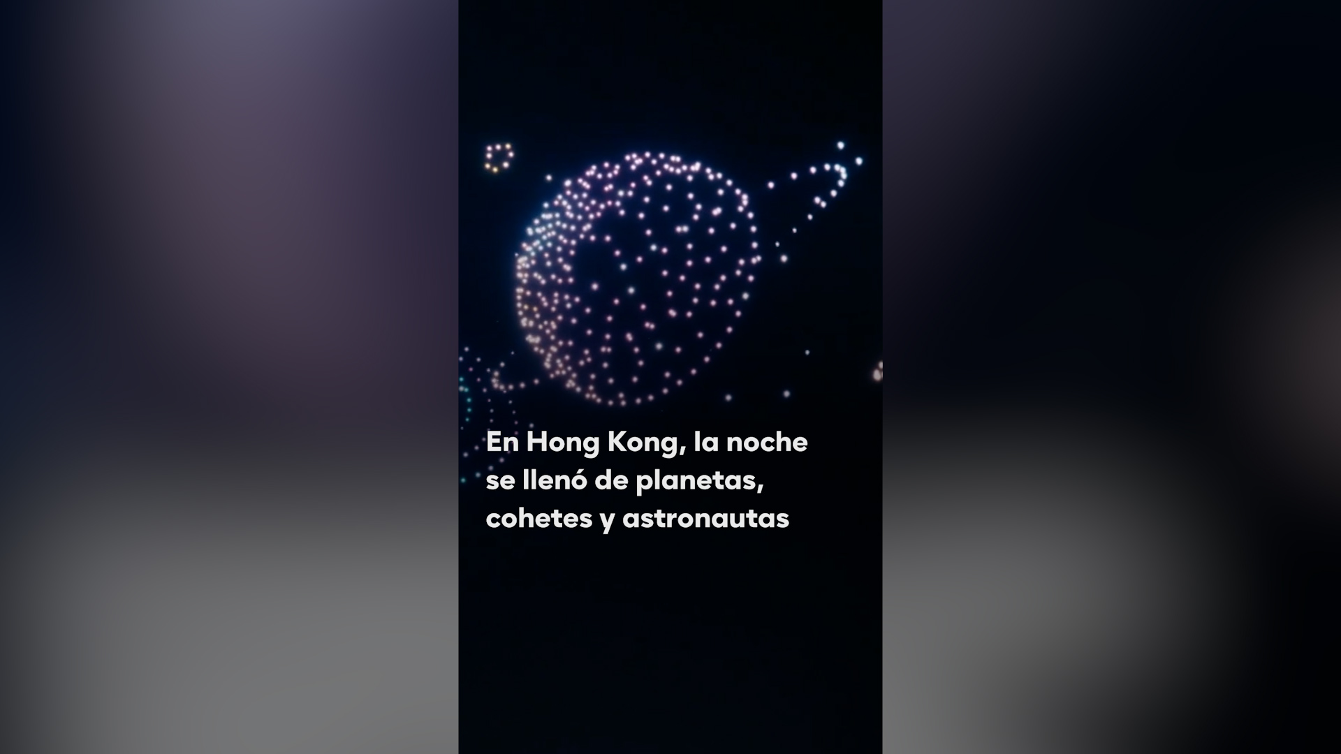 En Hong Kong, la noche se llenó de planetas, cohetes y astronautas