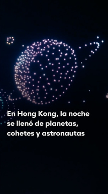 En Hong Kong, la noche se llenó de planetas, cohetes y astronautas