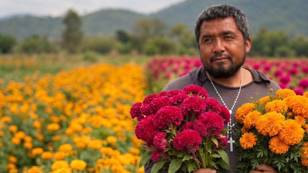 Miguel invita a la gente a acudir a sus campos para comprar flores o tomarse fotografías | @ayudameaayudarmx