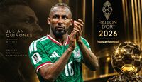 ¡Oficial! Junto a Messi, Haaland y Yamal, Julián Quiñones es nominado al Balón de Oro 2026