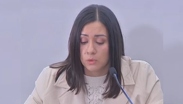 Blanca Cruz, consejera presidenta provisional del INE, en conferencia de prensa.