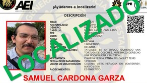 De acuerdo con las autoridades, Samuel fue localizado en aparente buen estado de salud.