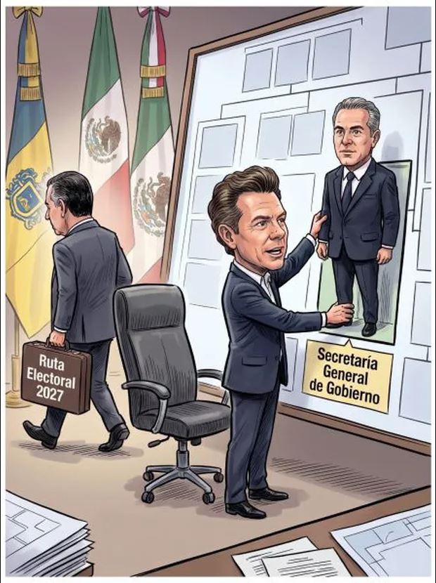 Las fichas se mueven en el gobierno de Jalisco previo a las elecciones de 2027 | Imagen Generada con inteligencia artificial.