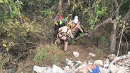 Protección Civil y Bomberos de Tonalá utilizó maniobras especiales debido a las condiciones de la barranca | Comisaría de Tonalá
