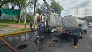 Segiagua realizó trabajos de desazolve y limpieza de la red pluvial en Ciudad de México. / @SEGIAGUA