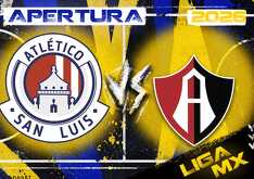 Atlético San Luis vs Atlas Jornada 15 del Apertura 2026 de la Liga MX.