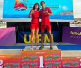 Deportistas jaliscienses conquistan oro y plata en el Mundial de Triathle en Portugal. | Code Jalisco vía Facebook.