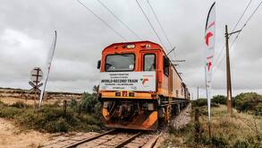 El tren de carga más largo de la historia está en Sudáfrica