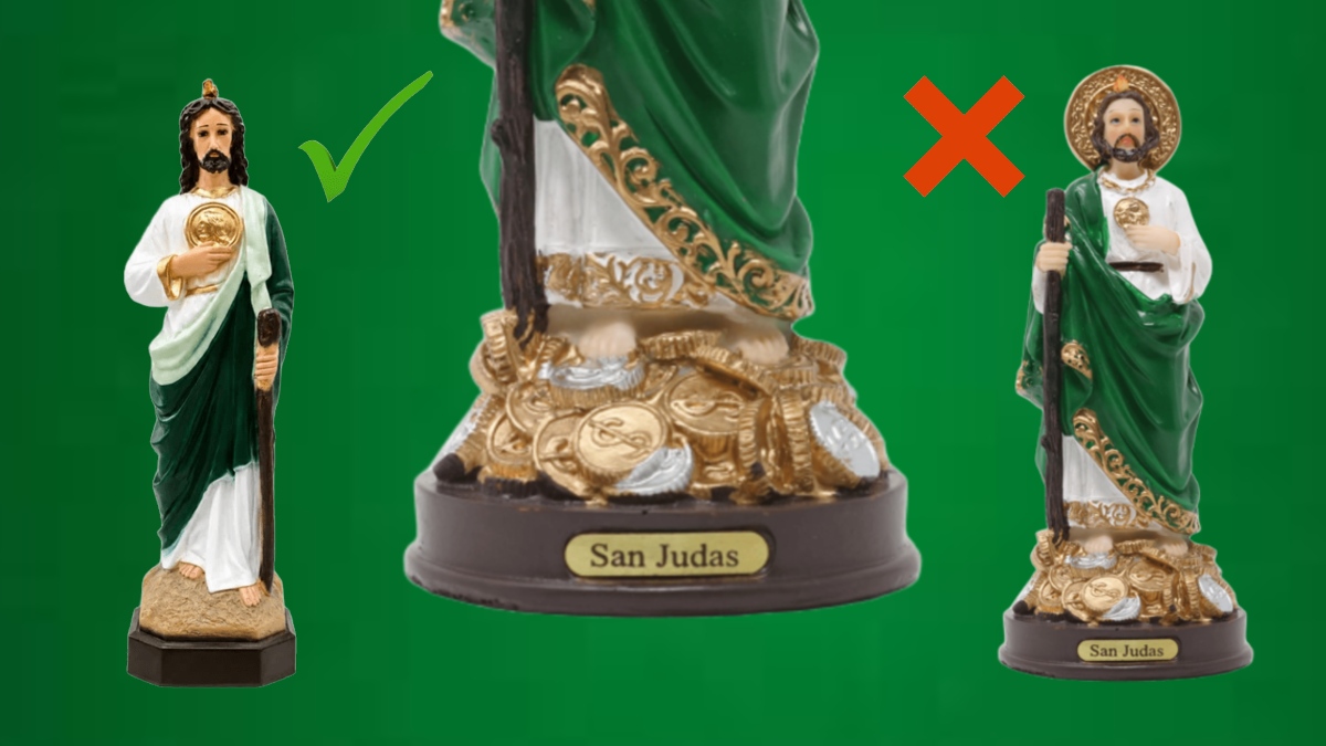San Judas Tadeo es una de las imágenes que han sido víctimas de modificaciones con simbolismos ajenos a la creencia católica
